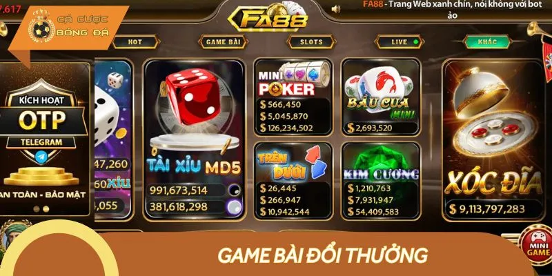 Game bài đổi thưởng là lựa chọn luôn được ưu tiên top 1
