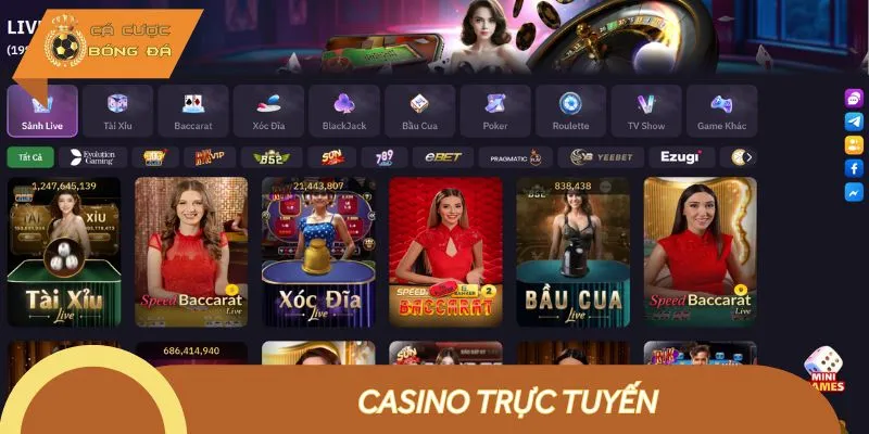 Casino trực tuyến được nhiều hội viên yêu thích